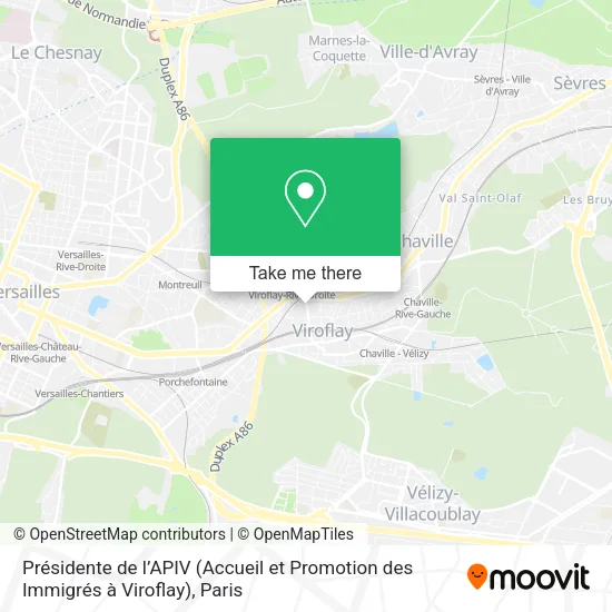 Présidente de l’APIV (Accueil et Promotion des Immigrés à Viroflay) map