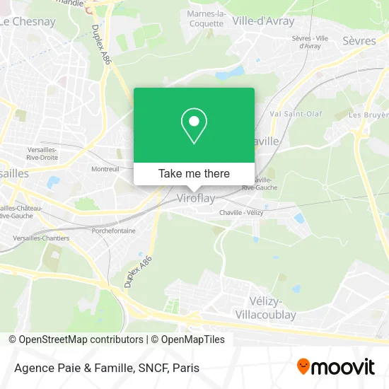 Agence Paie & Famille, SNCF map