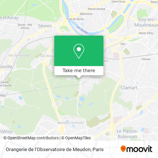 Mapa Orangerie de l'Observatoire de Meudon