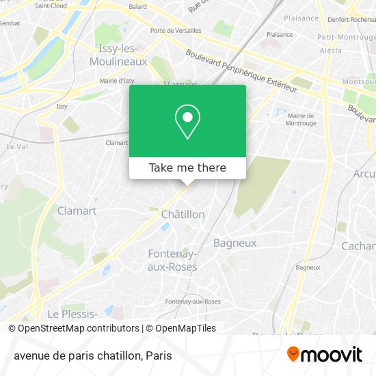 avenue de paris chatillon map