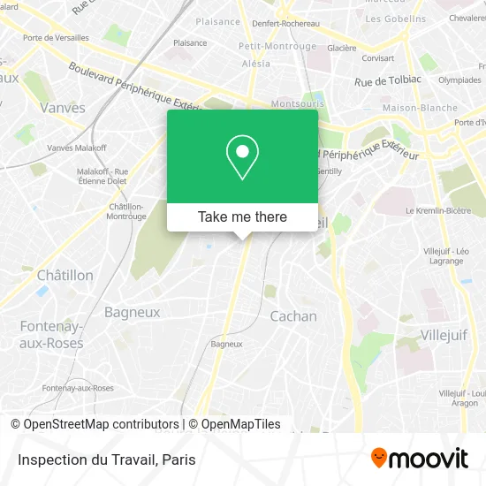 Inspection du Travail map