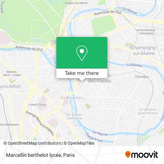 Marcellin berthelot lycée map