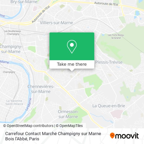 Carrefour Contact Marché Champigny sur Marne Bois l'Abbé map