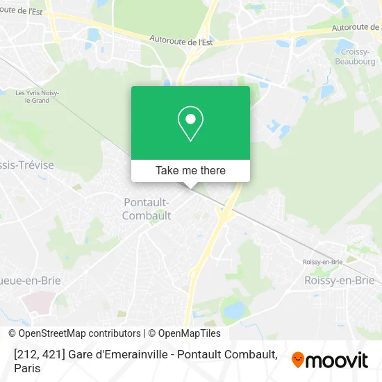 Mapa [212, 421] Gare d'Emerainville - Pontault Combault