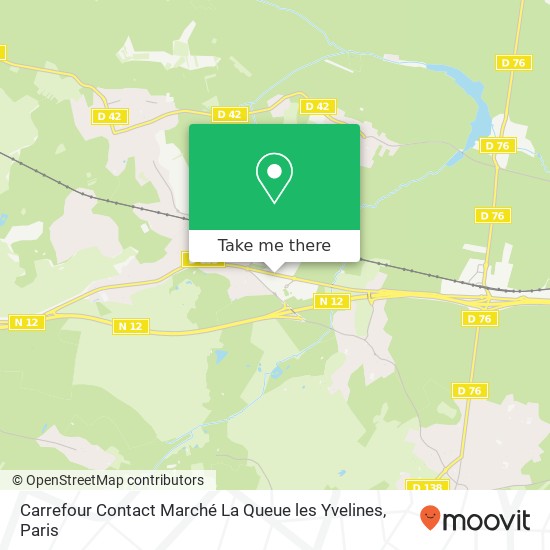 Mapa Carrefour Contact Marché La Queue les Yvelines
