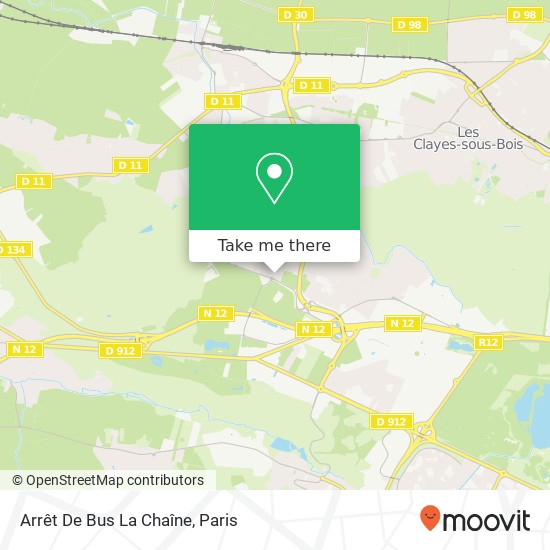 Arrêt De Bus La Chaîne map