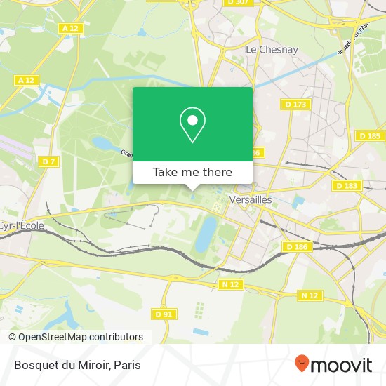 Bosquet du Miroir map