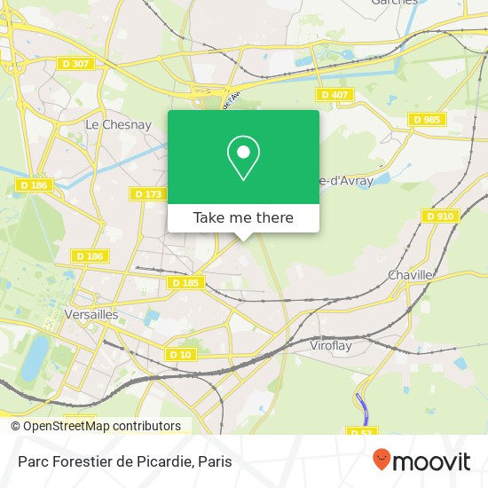 Mapa Parc Forestier de Picardie