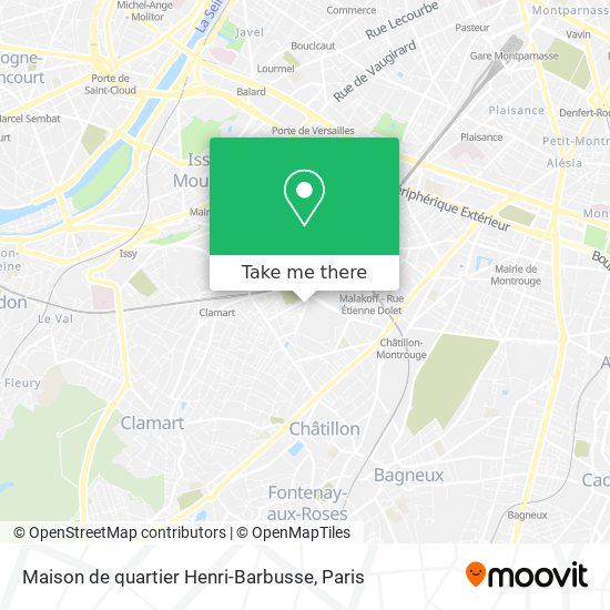 Maison de quartier Henri-Barbusse map