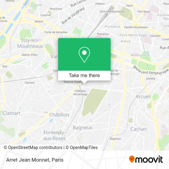 Arret Jean Monnet map