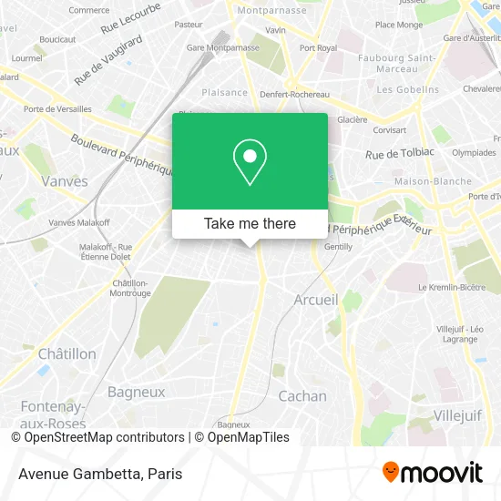 Avenue Gambetta map