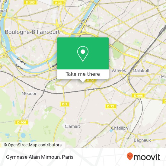 Gymnase Alain Mimoun map