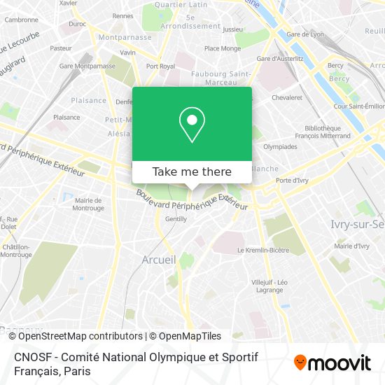 CNOSF - Comité National Olympique et Sportif Français map