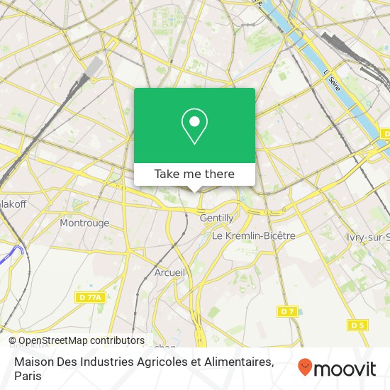 Maison Des Industries Agricoles et Alimentaires map