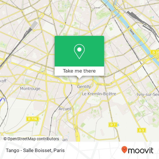 Tango - Salle Boisset map