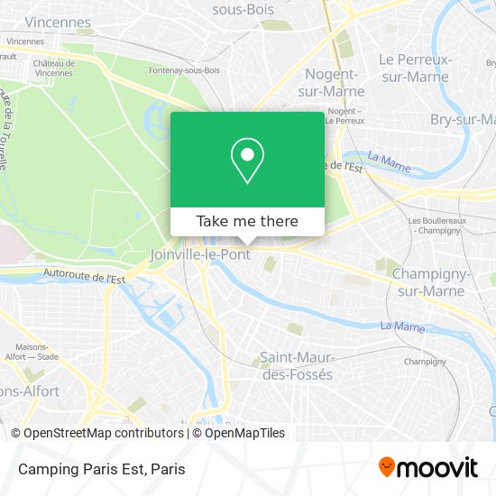 Camping Paris Est map