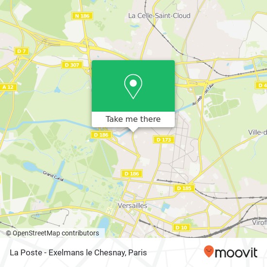 La Poste - Exelmans le Chesnay map