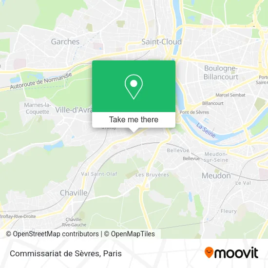 Commissariat de Sèvres map