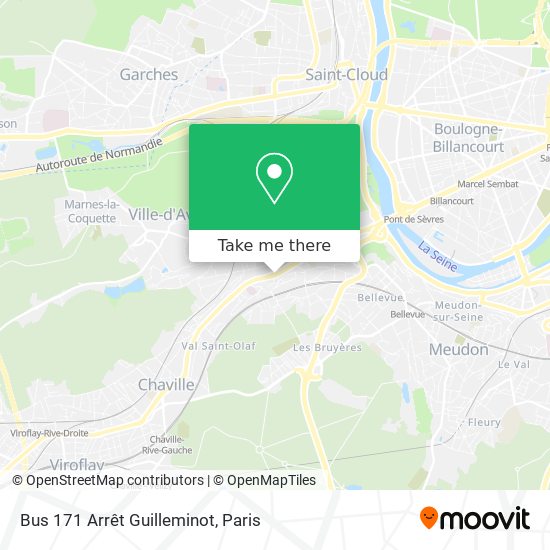 Bus 171 Arrêt Guilleminot map