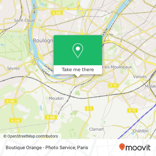 Boutique Orange - Photo Service map