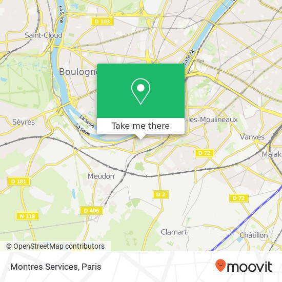 Montres Services map