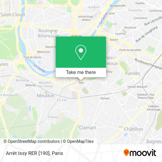 Arrêt Issy RER [190] map