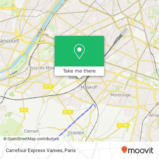 Carrefour Express Vanves map