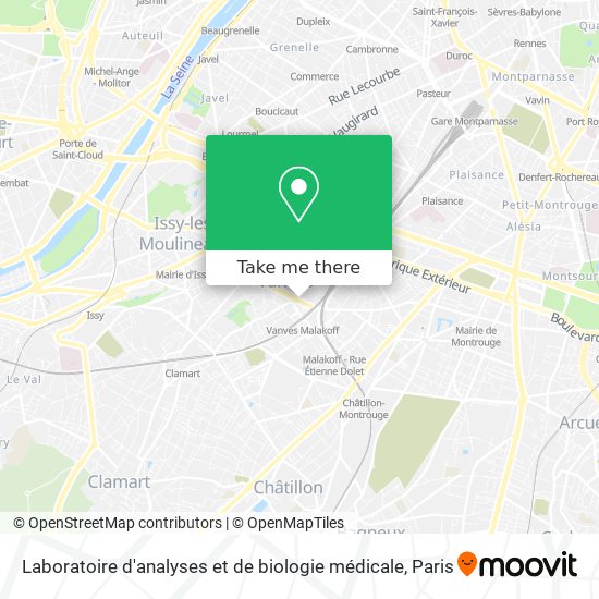 Mapa Laboratoire d'analyses et de biologie médicale
