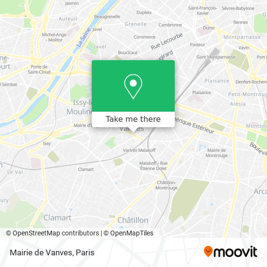 Mairie de Vanves map