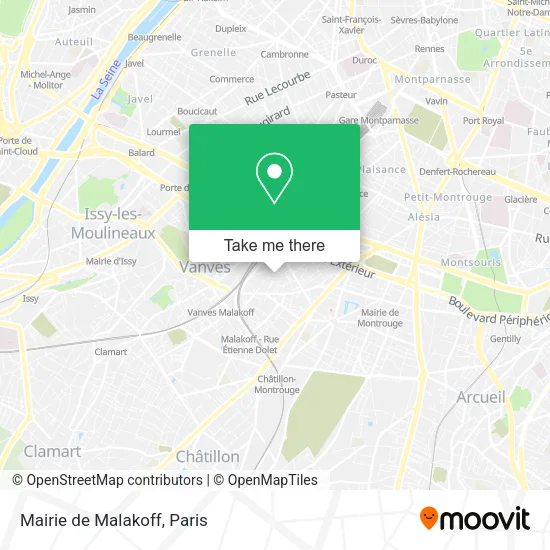 Mairie de Malakoff map