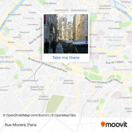 Mapa Rue Morere