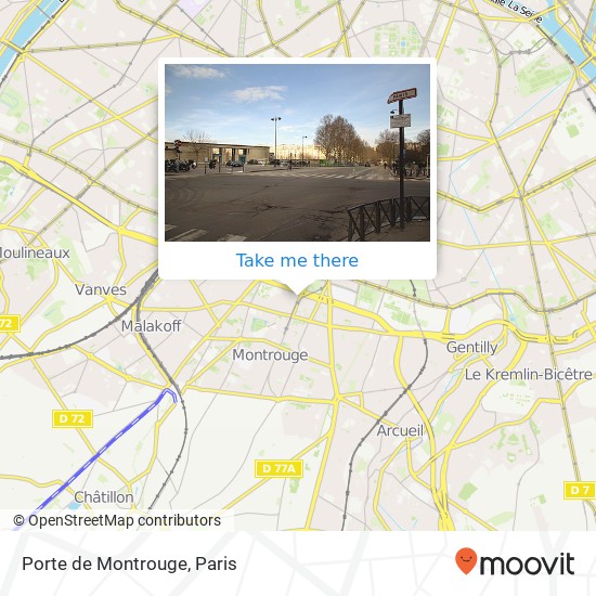 Mapa Porte de Montrouge