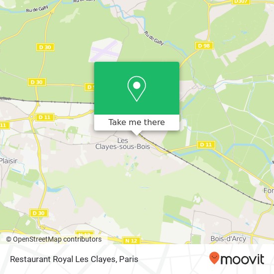 Restaurant Royal Les Clayes map