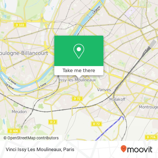 Mapa Vinci Issy Les Moulineaux