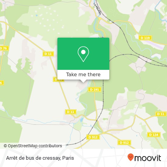 Arrêt de bus de cressay map