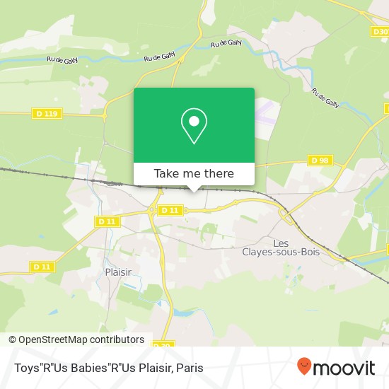 Toys"R"Us Babies"R"Us Plaisir map