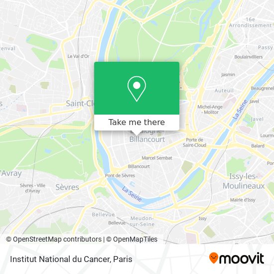 Institut National du Cancer map