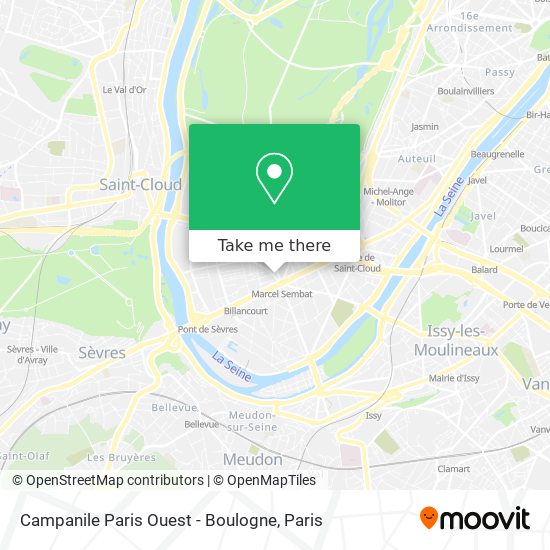 Campanile Paris Ouest - Boulogne map