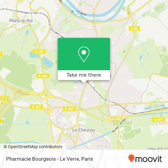 Pharmacie Bourgeois - Le Verre map