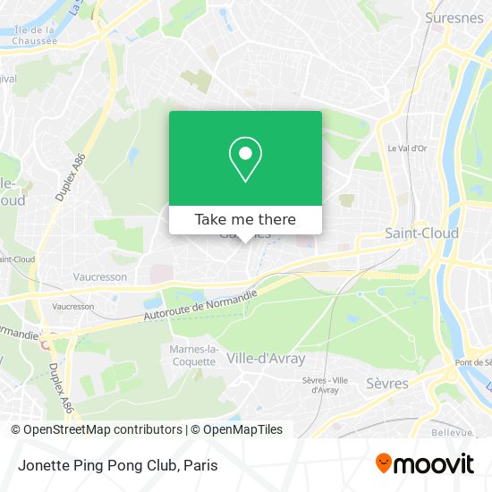 Mapa Jonette Ping Pong Club
