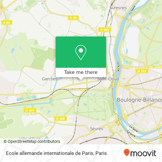 Mapa Ecole allemande internationale de Paris