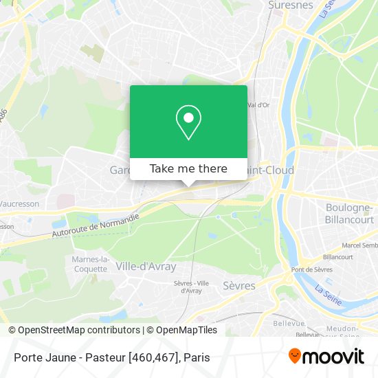 Porte Jaune - Pasteur [460,467] map