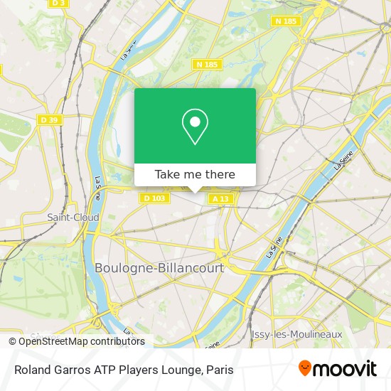 Mapa Roland Garros ATP Players Lounge