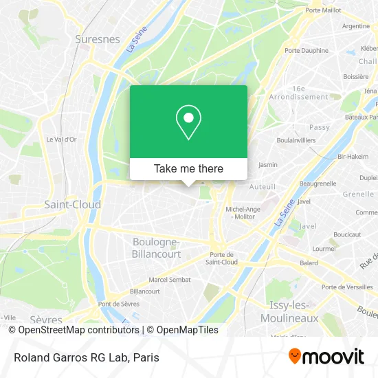 Roland Garros RG Lab map