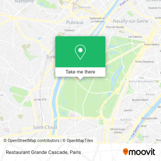 Restaurant Grande Cascade map
