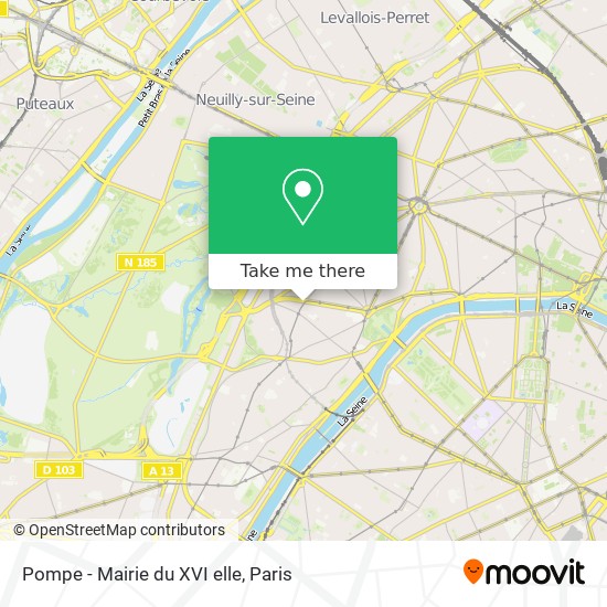 Pompe - Mairie du XVI elle map