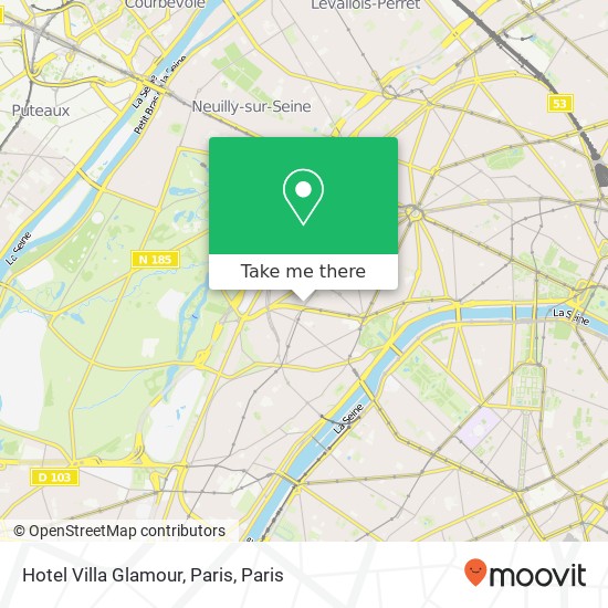 Hotel Villa Glamour, Paris map