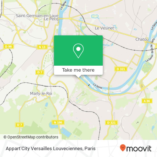 Appart'City Versailles Louveciennes map