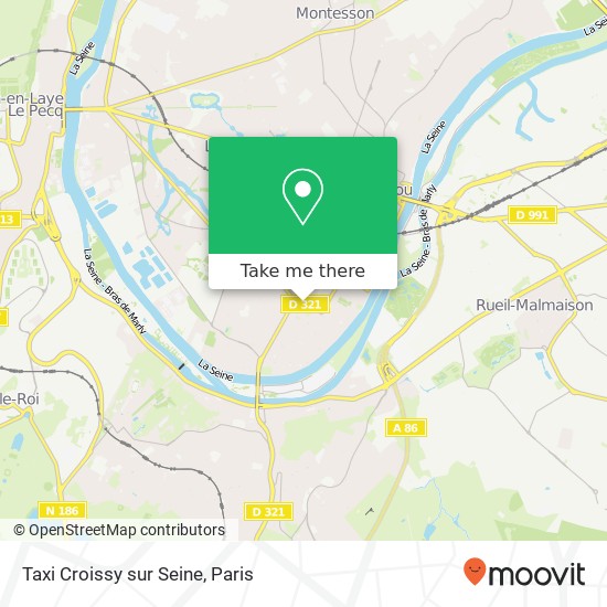 Mapa Taxi Croissy sur Seine