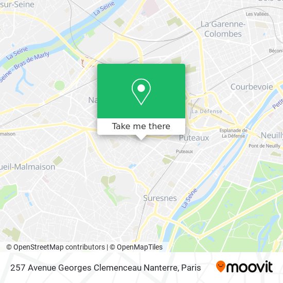 257 Avenue Georges Clemenceau Nanterre map